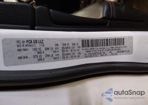 2016 Jeep Grand Cherokee 75Th Anniversary из США, поврежденный, VIN 1C4RJFAG4GC324192